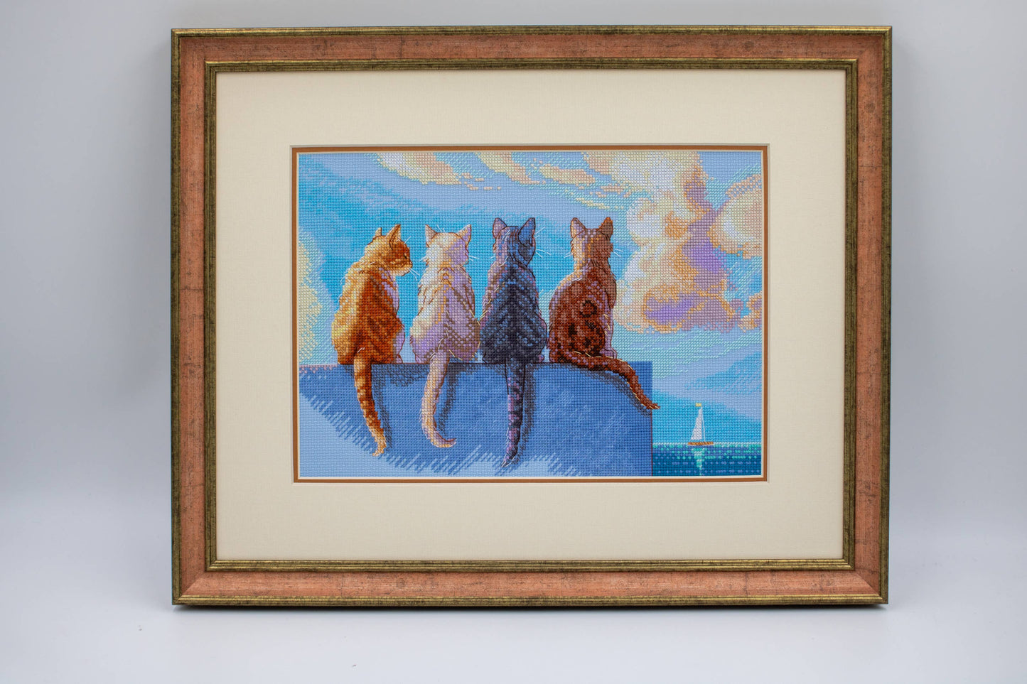 CATS BY THE SEA Cross Stitch Kit by AINE A1034