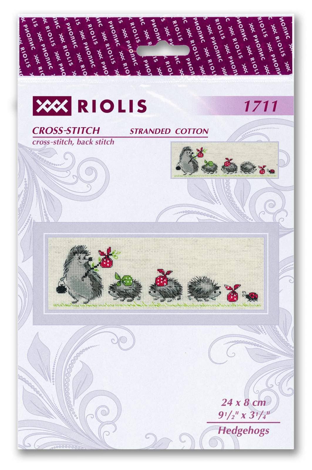 HEDGEHOGS Cross Stitch Kit by RIOLIS 1711