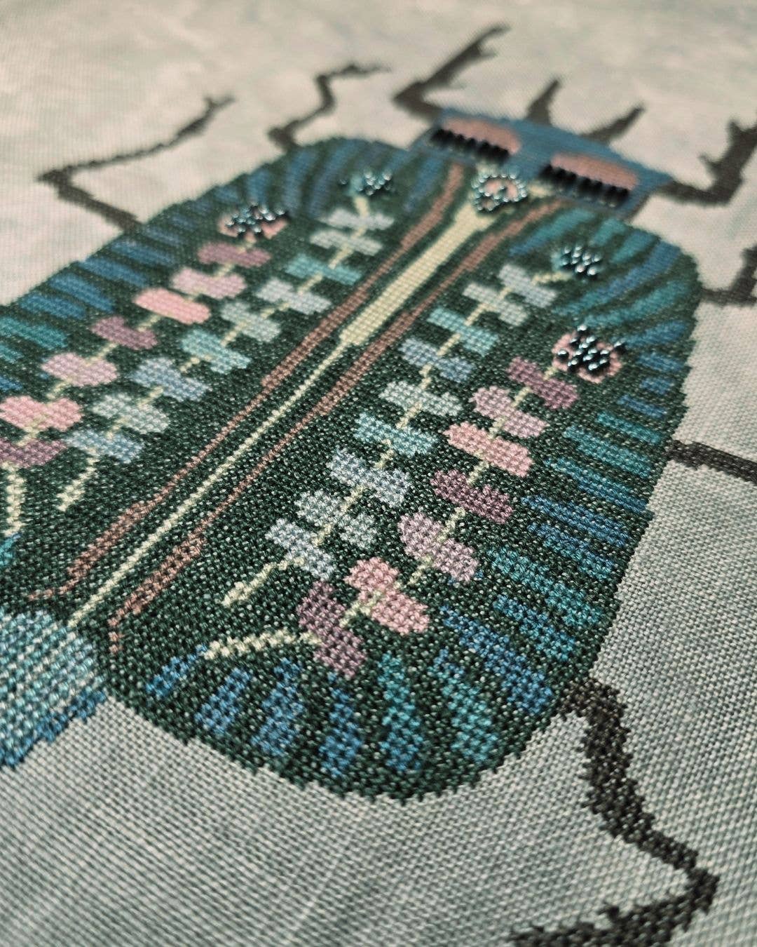 FLOWER SCARAB The Wishing Thorn Cross Stitch Pattern
