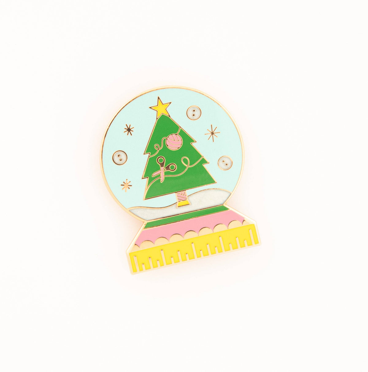Crafty Snow Globe Magnetic Needle and Stitch Marker Minder