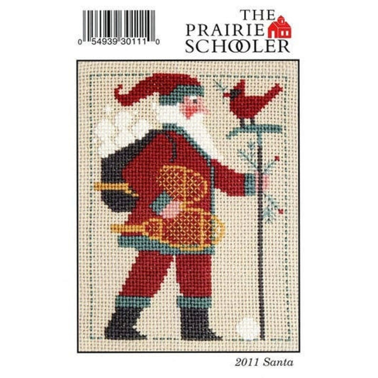 2011 Prairie Schooler Santa Cross Stitch Pattern Physical Copy