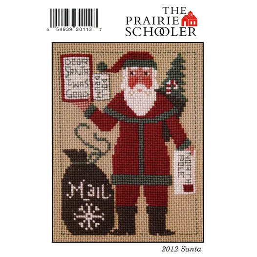 2012 Prairie Schooler Santa Cross Stitch Pattern Physical Copy