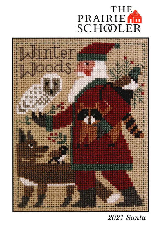 2021 Prairie Schooler Santa Cross Stitch Pattern Physical Copy