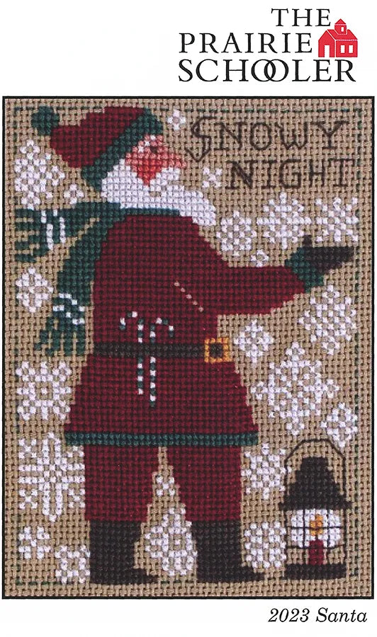 2023 Prairie Schooler Santa Cross Stitch Pattern Physical Copy