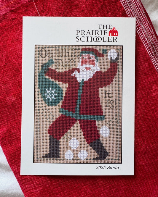 2025 Prairie Schooler Santa Cross Stitch Pattern Nashville Market