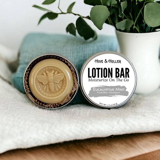 Eucalyptus Mint Solid Lotion Bar for Crafty Hands