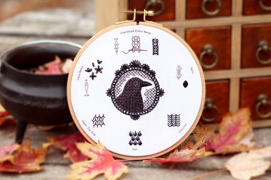 Crow - Embroidery Stitch Sampler