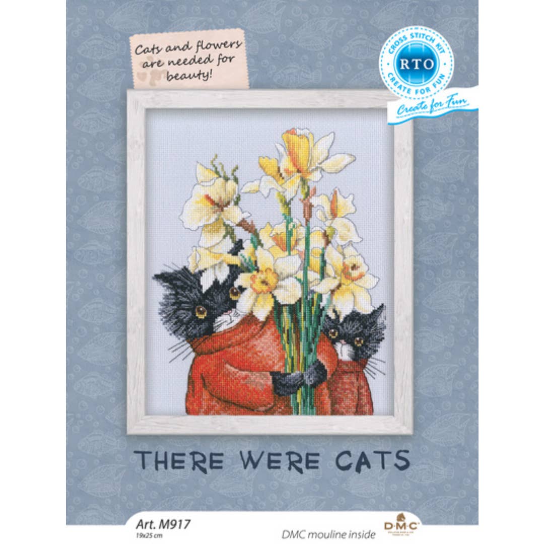 There Were Cats Cross Stitch Kit RTO Counted M917