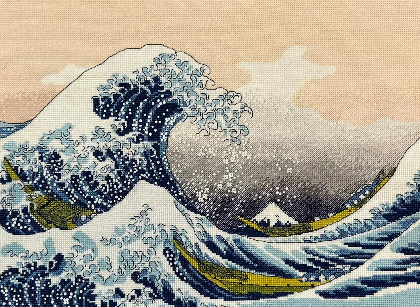 The Great Wave Off Kanagawa Cross Stitch Kit Riolis 2186
