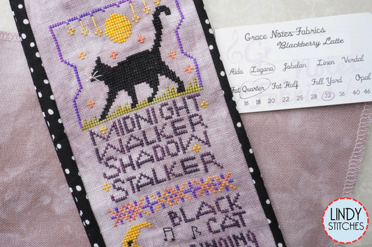 32 Count Blackberry Latte Lugana Hand Dyed Fabrics by Grace Notes Fabrics SKINNY LONG QUARTER