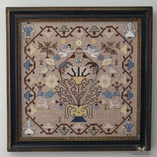 SARAH PLOMMER Sampler Reproduction 1759 Pattern by The Wishing Thorn