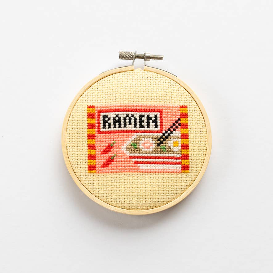 Ramen Beginner Cross Stitch Kit Beginner Friendly