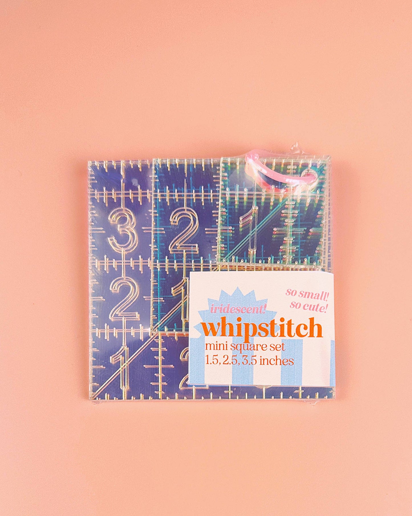Mini Squares Set - Iridescent quilting rulers