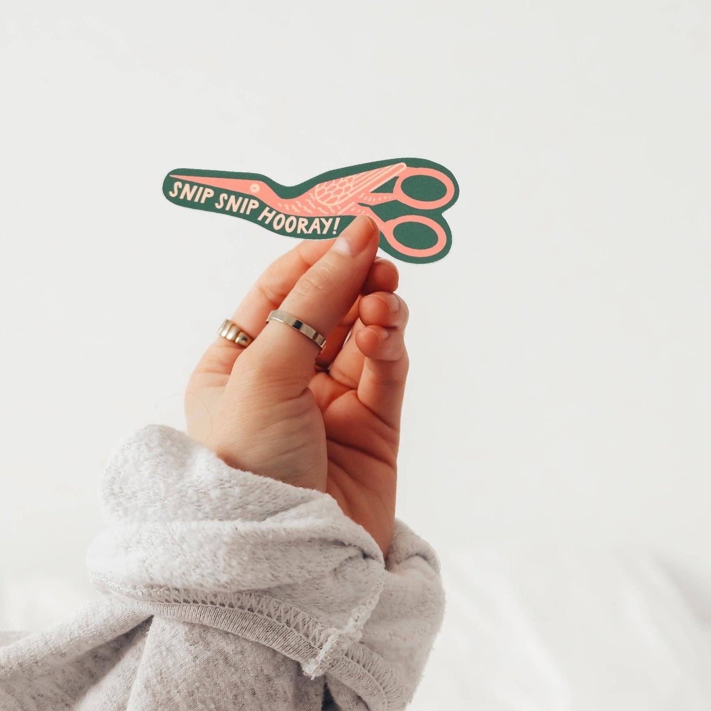 Stork Scissors Sticker
