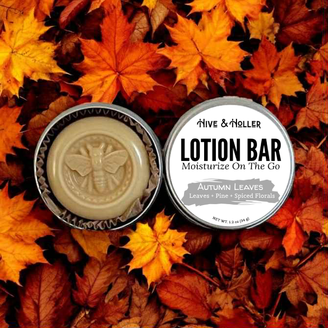 Autumn Leaves Solid Lotion Bar for dry, crafty hands