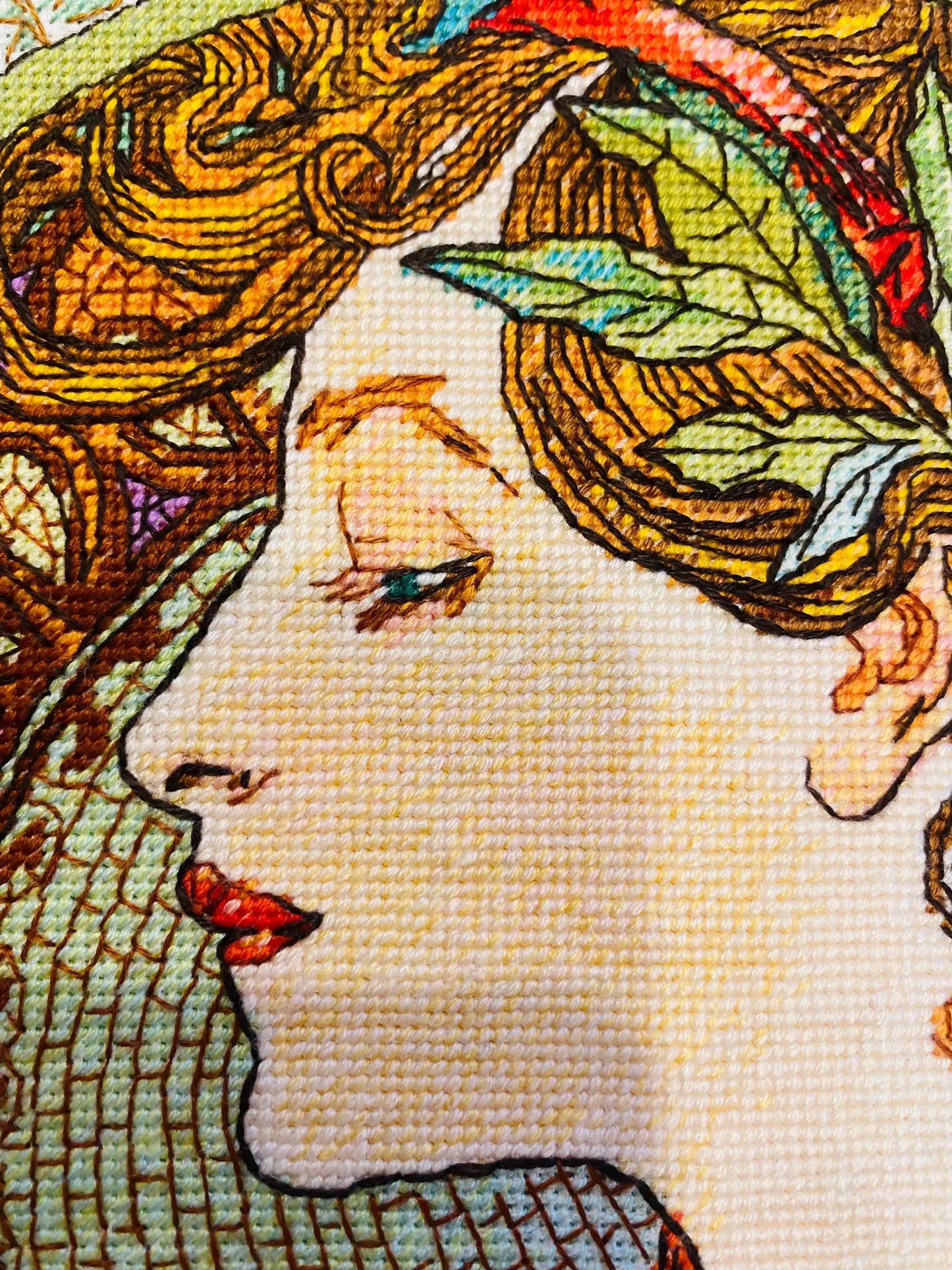 Laurel After A. Mucha Cross Stitch Kit Riolis 100/061