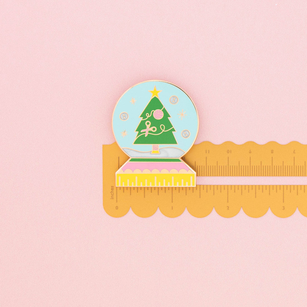 Crafty Snow Globe Magnetic Needle and Stitch Marker Minder