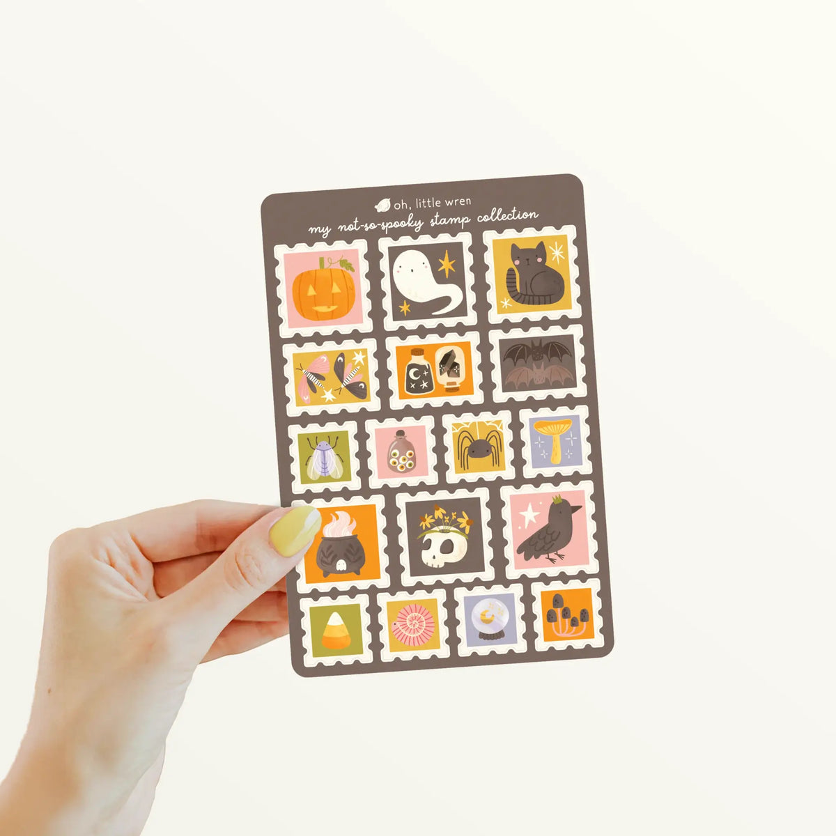 Halloween Stamp Collection Sticker Sheet 4x6 inches