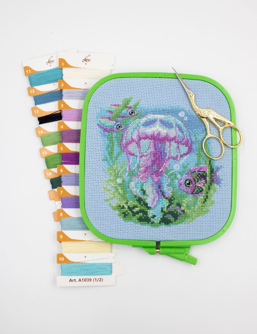 BABY JELLYFISH Cross Stitch Kit by AINE A1039