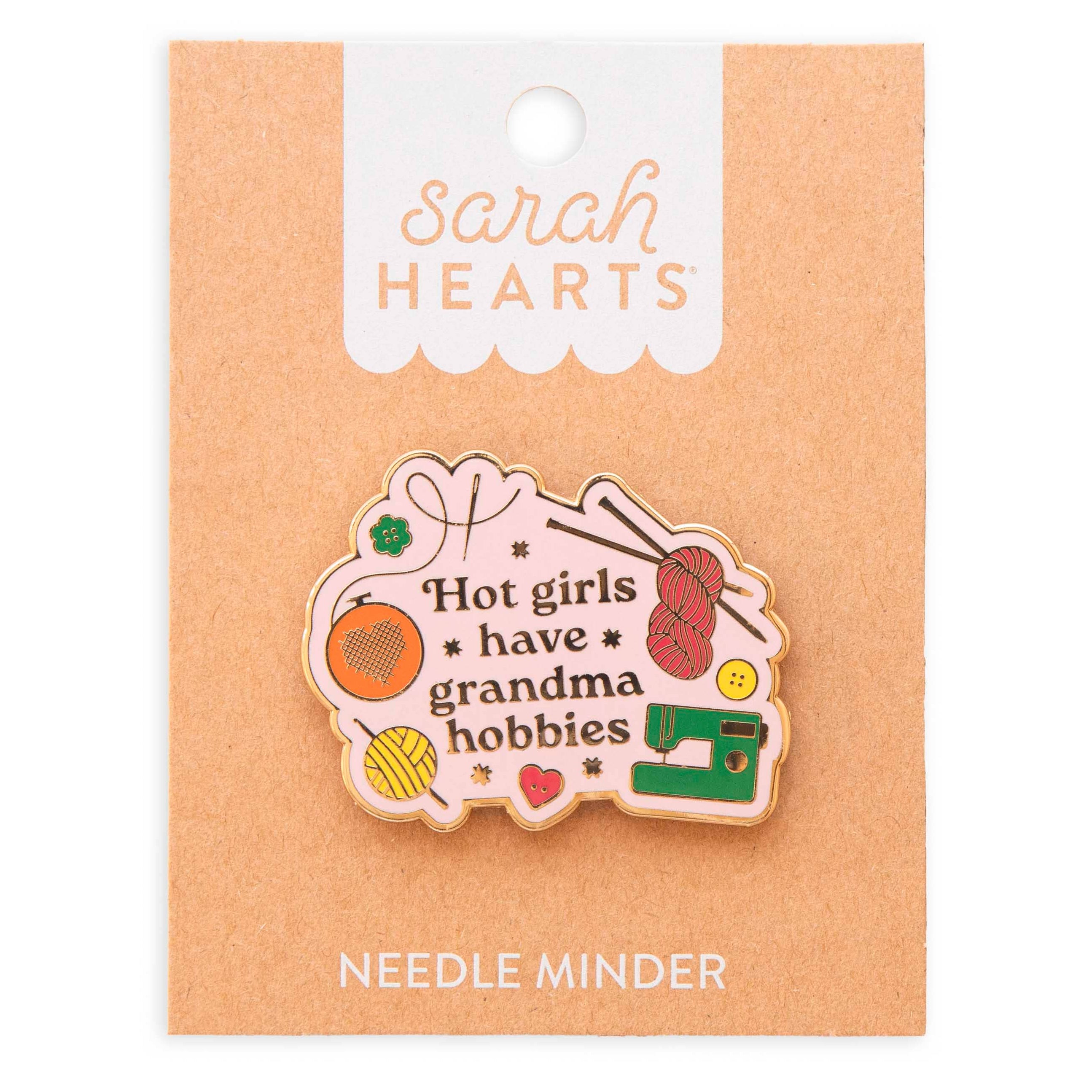 Hot Girls Have Grandma Hobbies Magnetic Needle Minder – Lindy Stitches