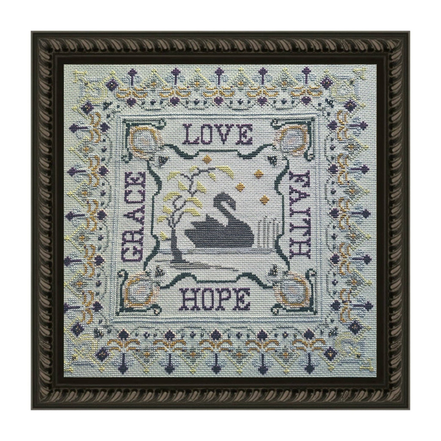 SWAN SAMPLER The Wishing Thorn Cross Stitch Sampler