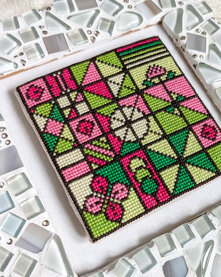 Shaded Stitchery SPRING MOSAIC Cross Stitch Pattern Nashville Market