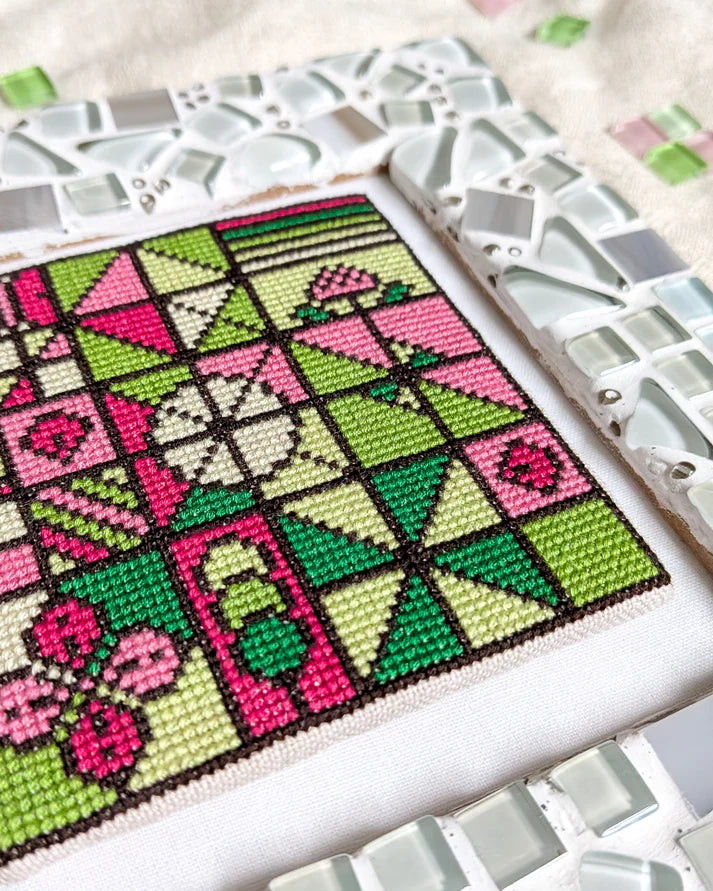 Shaded Stitchery SPRING MOSAIC Cross Stitch Pattern Nashville Market