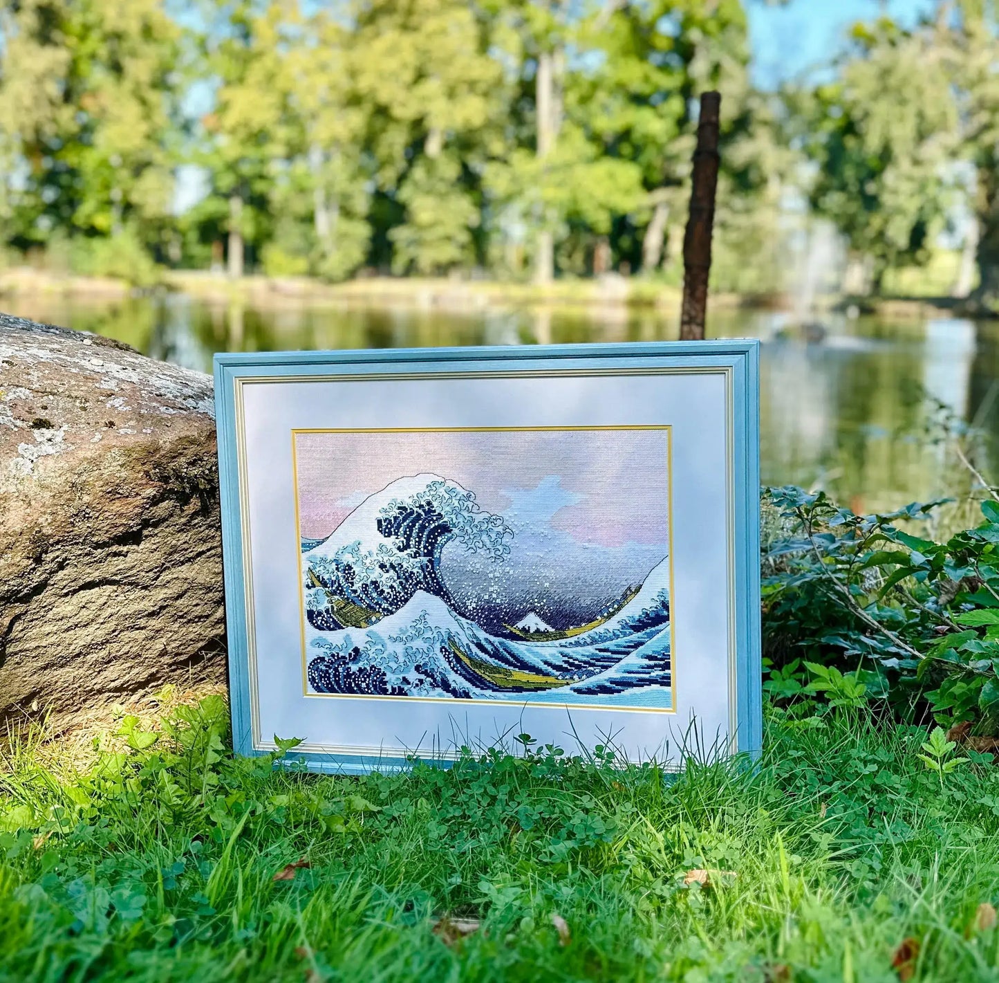 The Great Wave Off Kanagawa Cross Stitch Kit Riolis 2186