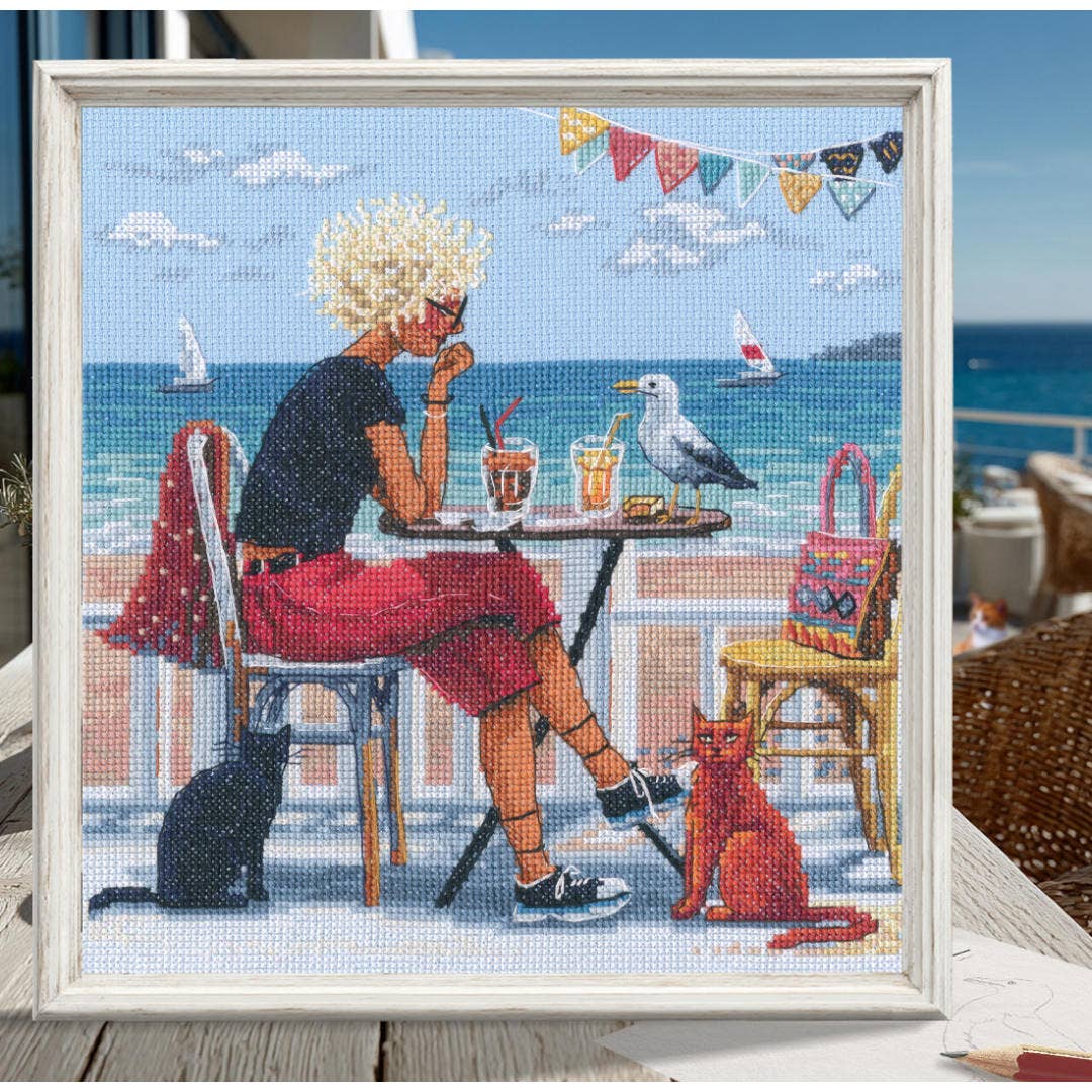 Holiday by the sea Counted Cross Stitch Kit by RTO M1104