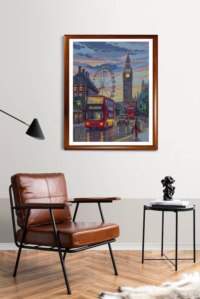 Rainy London Cross Stitch Kit from Aine A1014