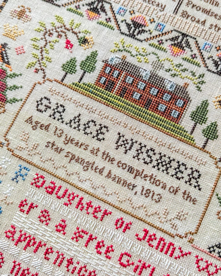 Shaded Stitchery A SAMPLER FOR GRACE Cross Stitch Pattern Nashville Market