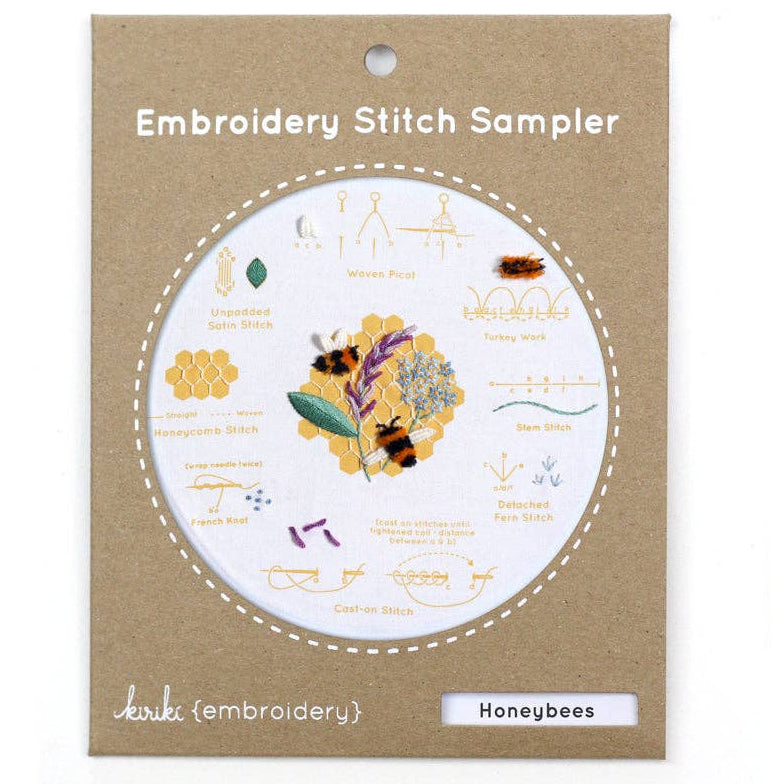 Honeybees - Embroidery Stitch Sampler Kit