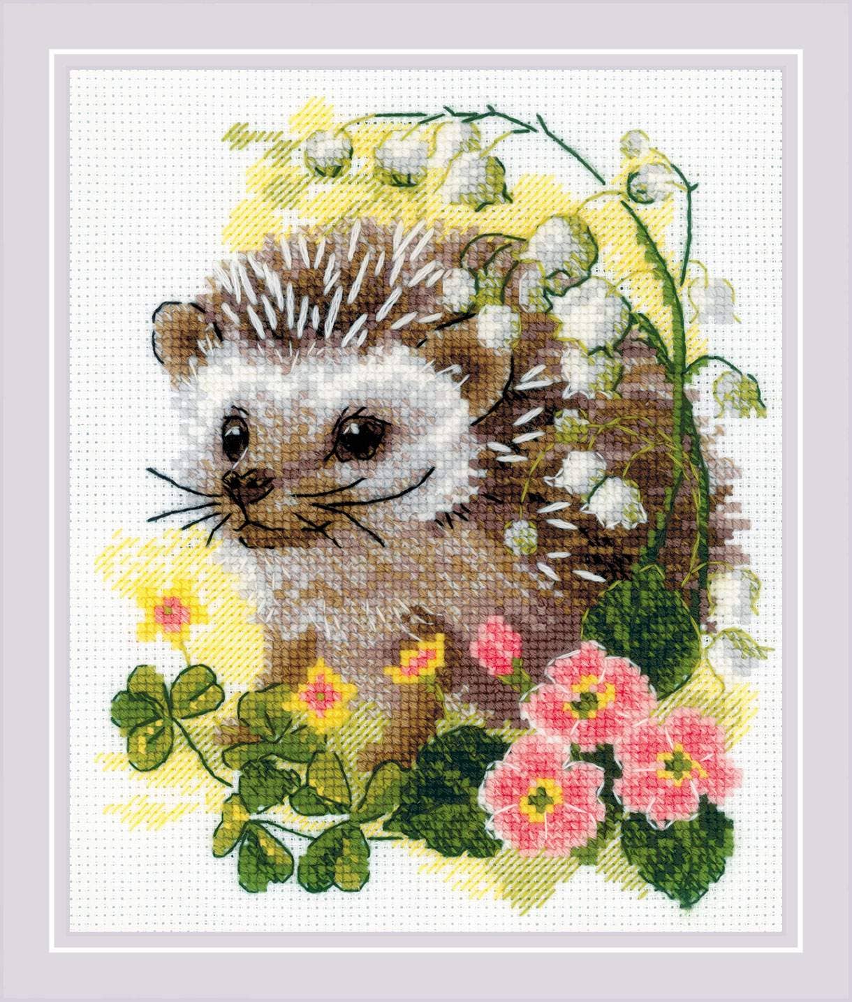 Forest Dweller Cross Stitch Kit From Riolis 2093 Hedgehog
