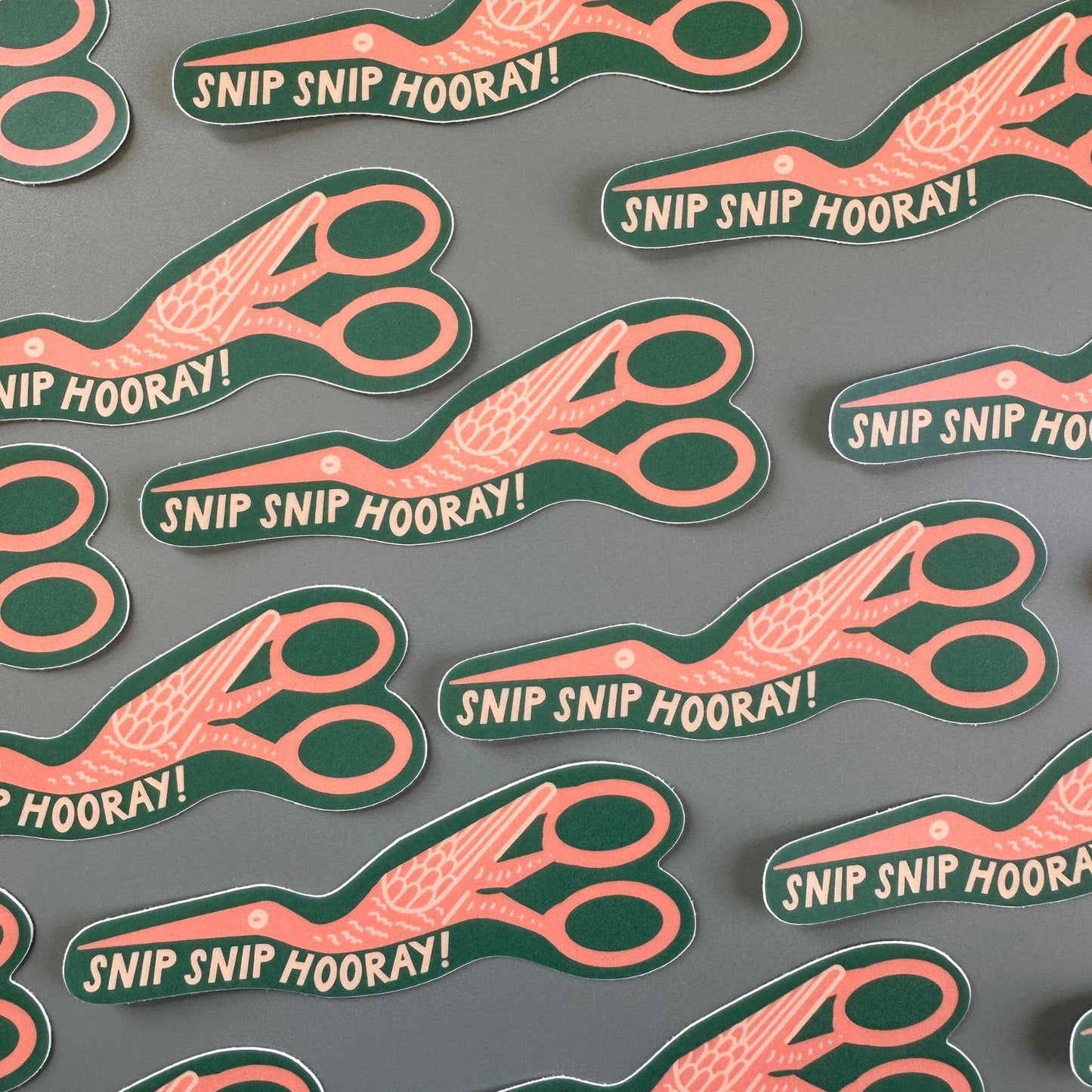 Stork Scissors Sticker