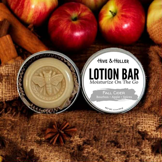 Fall Cider Solid Lotion Bar for dry, crafty hands