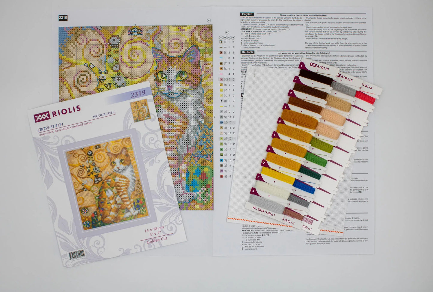Golden Cat Cross Stitch Kit From Riolis 2319