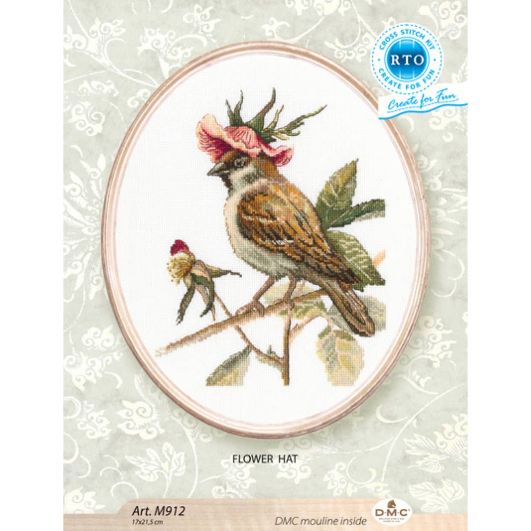 Flower Hat Cross Stitch Kit RTO Counted M912