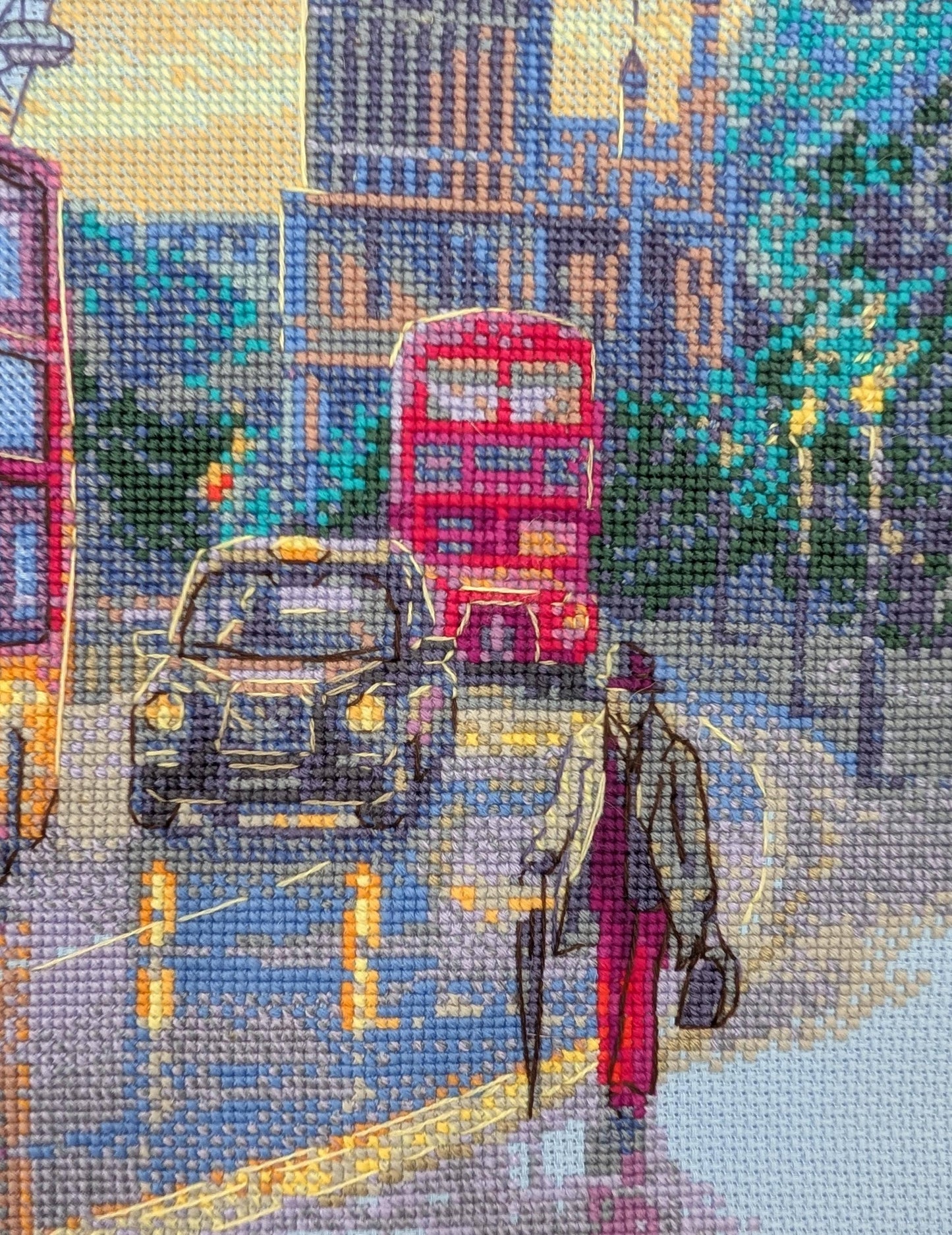 Rainy London Cross Stitch Kit from Aine A1014