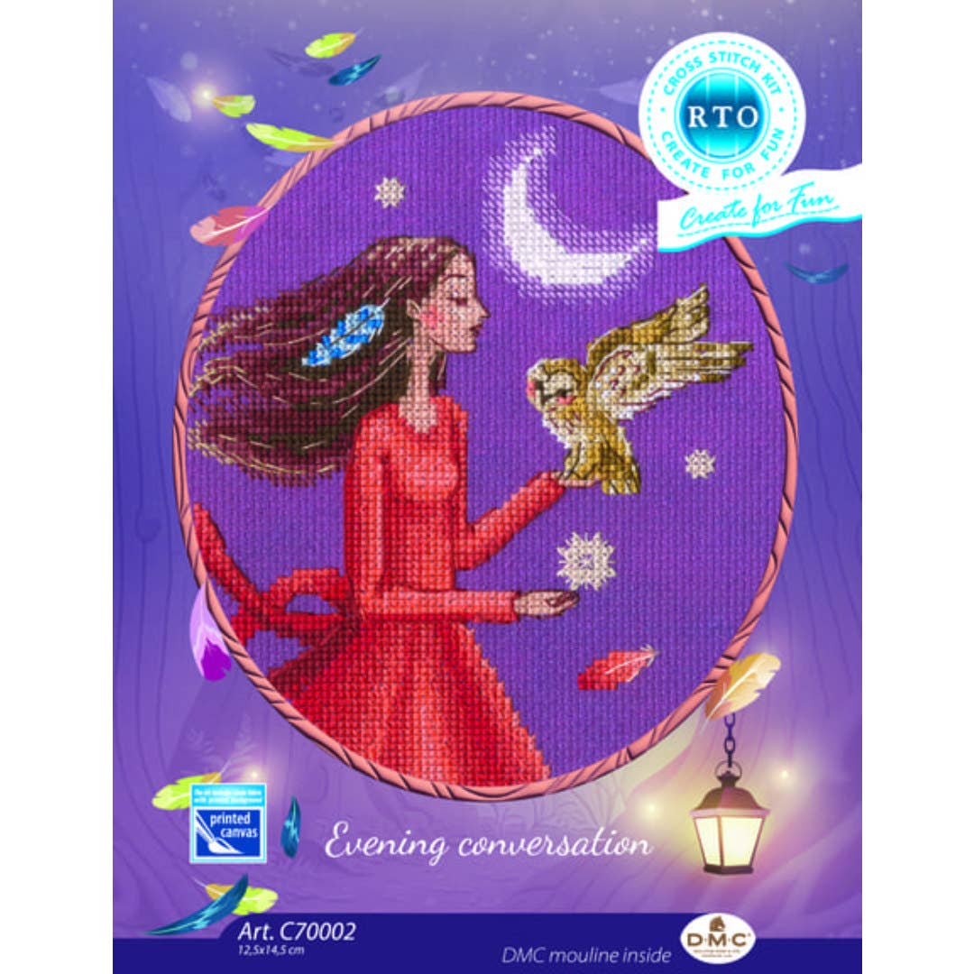 Evening Conversation Cross Stitch Kit by RTO C70002