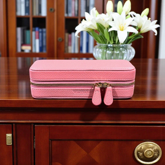 WinterBury Pink & Green Leather Tool Case