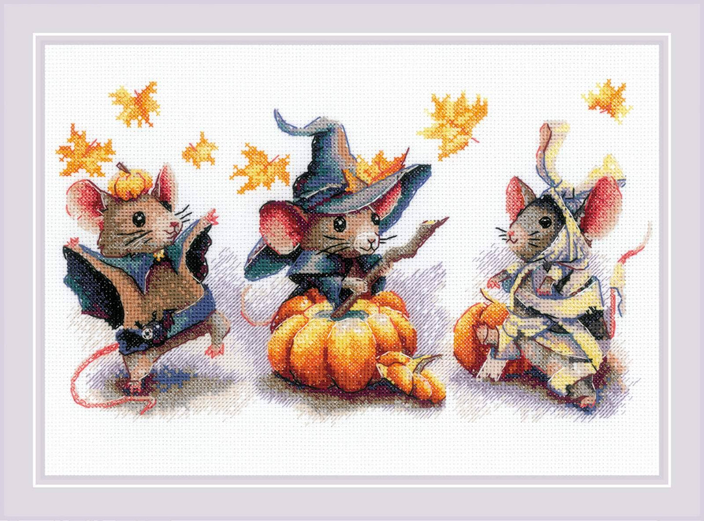 Spooky Mouse Trio Cross Stitch Kit From Riolis 2241