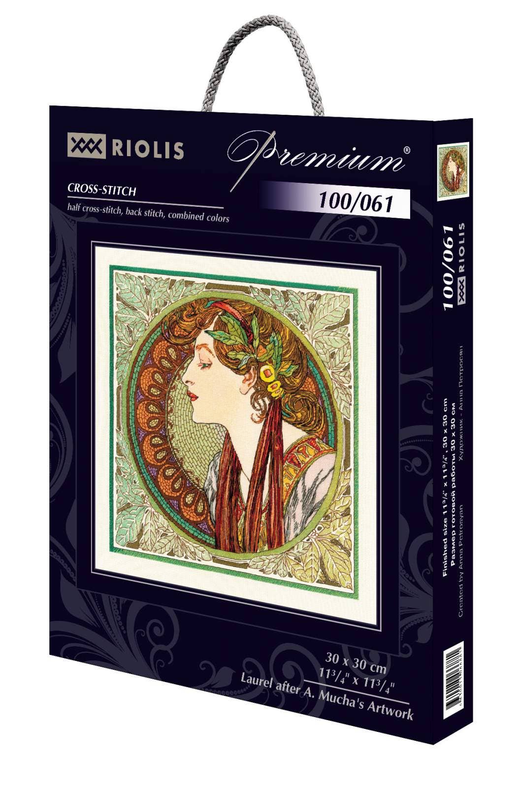 Laurel After A. Mucha Cross Stitch Kit Riolis 100/061