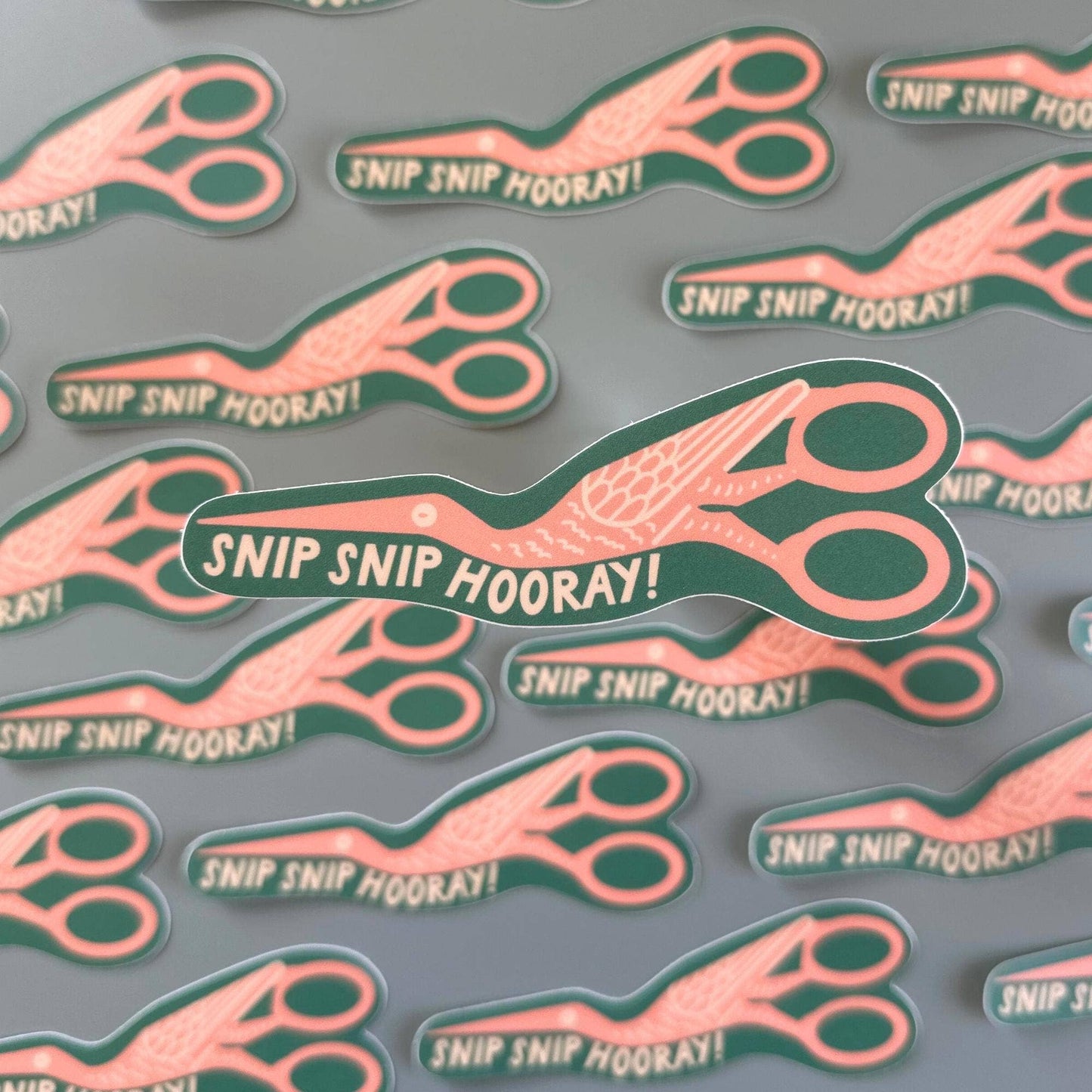 Stork Scissors Sticker