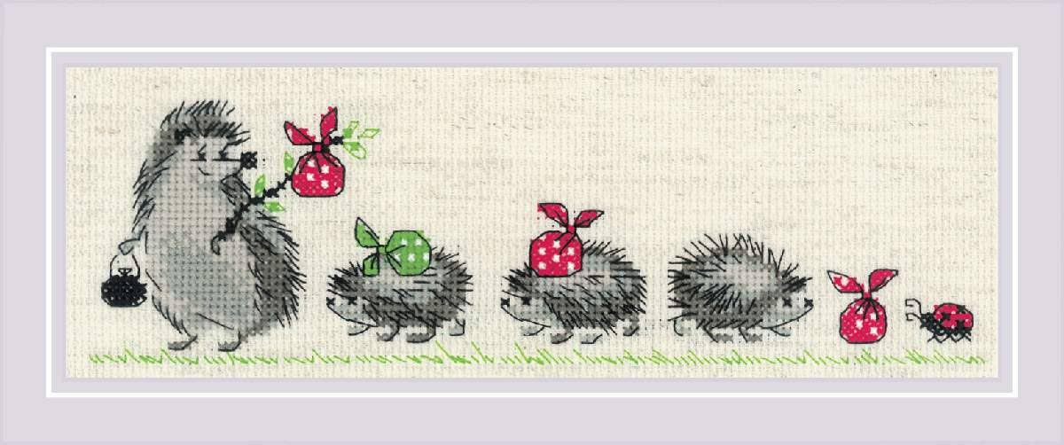 HEDGEHOGS Cross Stitch Kit by RIOLIS 1711