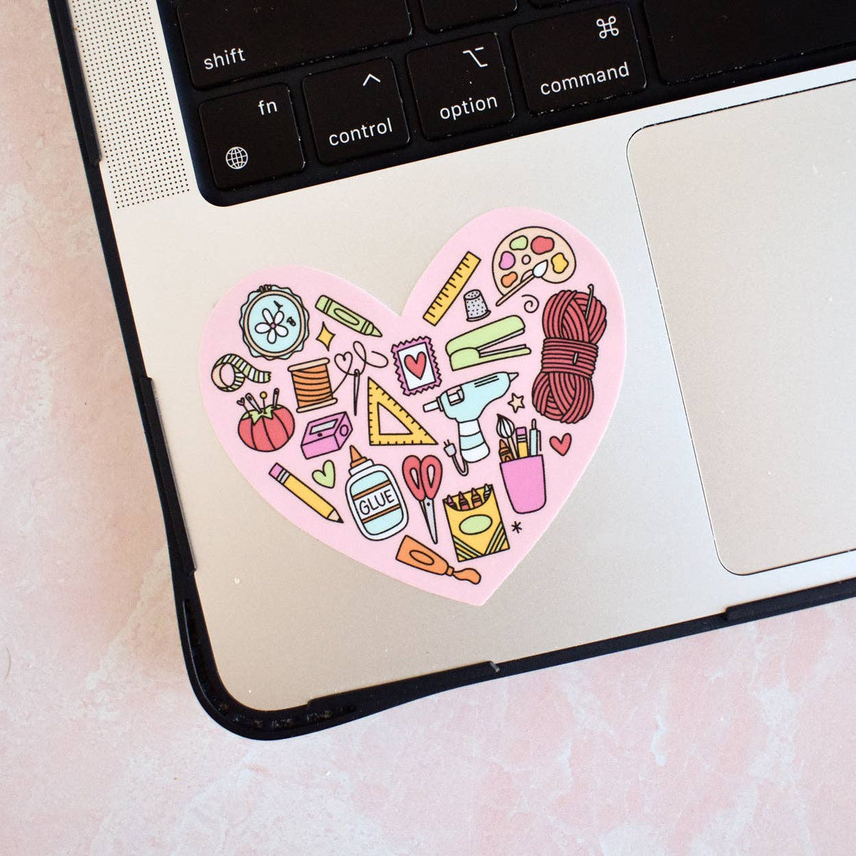Crafting Heart Vinyl Sticker