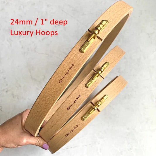 Nurge Super Luxury Beech Embroidery Hoops 24mm Thick