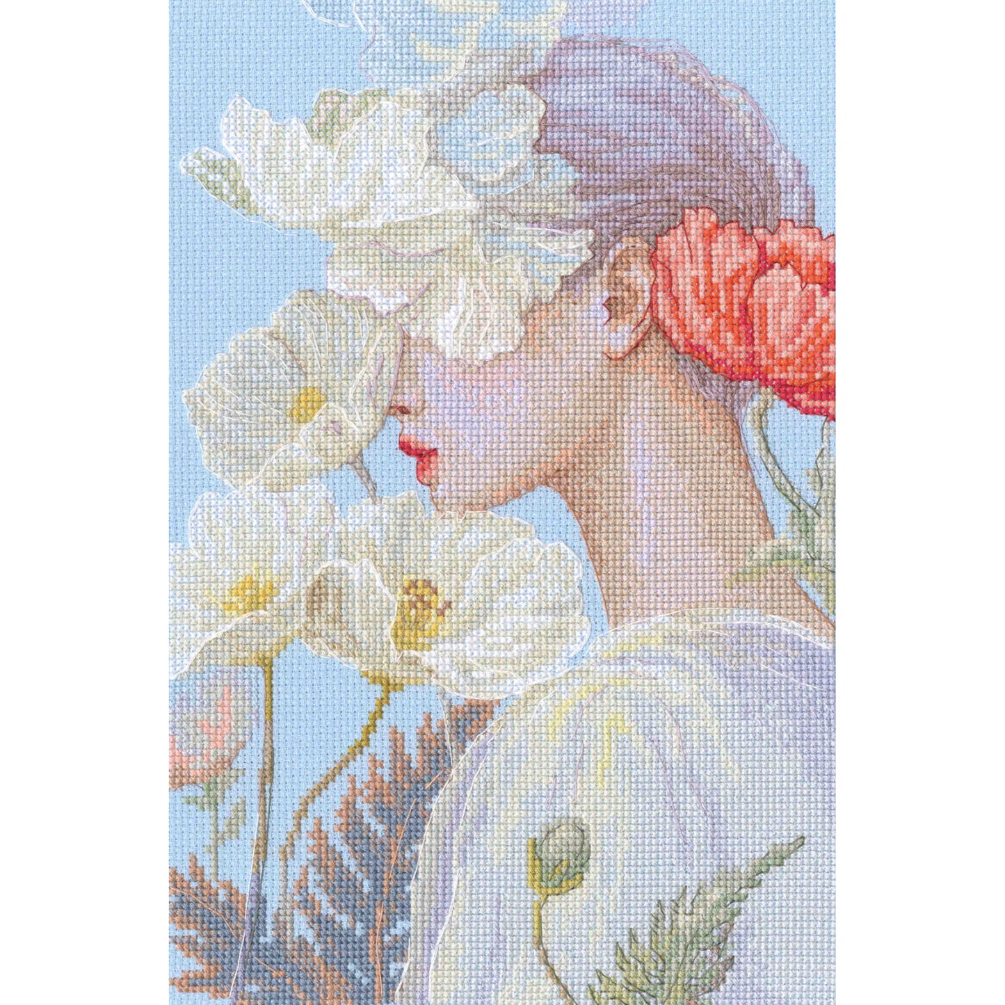 Lady with Flower Cross Stitch Kit RTO Counted M1094