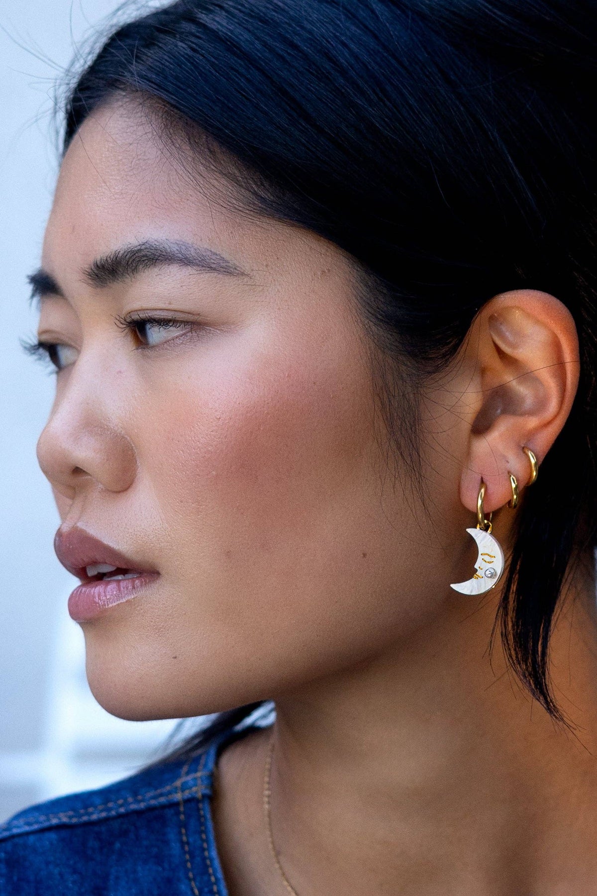 Celestial Hoops Huggie Earrings-18K Gold Plated