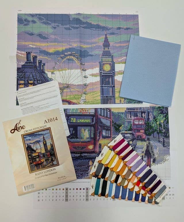 Rainy London Cross Stitch Kit from Aine A1014