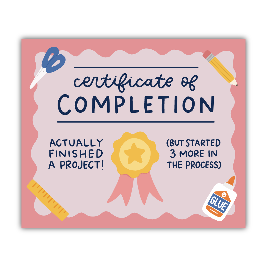 Certificate of Completion Vinyl Sticker